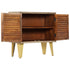 Rustika Rowe -  Sideboard 80x35x80 cm Solid Mango Wood and Cast Iron